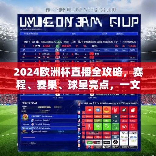 2024欧洲杯直播全攻略，赛程、赛果、球星亮点，一文读懂赛场动态