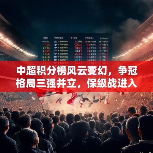 中超积分榜风云变幻，争冠格局三强并立，保级战进入白热化阶段